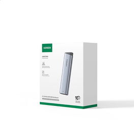 SSD diskų dėklas sidabrinis M.2 NVMe/SATA tipo