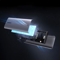 SSD diskų dėklas sidabrinis M.2 NVMe/SATA tipo