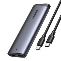 Išorinis SSD diskų dėklas sidabrinis, M.2 NVMe PCIe