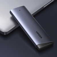 Išorinis SSD diskų dėklas sidabrinis, M.2 NVMe PCIe