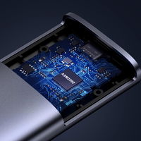 Išorinis SSD diskų dėklas sidabrinis, M.2 NVMe PCIe