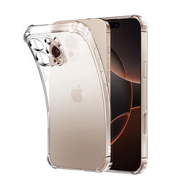 Telefono dėklas iPhone 16 Pro telefonui – skaidrus, smūgiams atsparus
