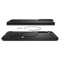 Dėklas Samsung Galaxy S25 Edge telefonui, juodas, su MagSafe