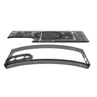 Telefono dėklas Samsung Galaxy S25 Edge, juodas, su MagSafe ir spauda