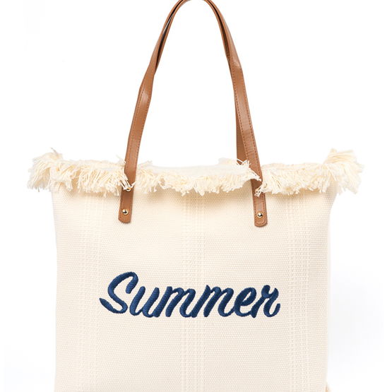Paplūdimio rankinė su užrašu Summer“