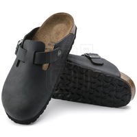 Klumpės Birkenstock Boston rudos spalvos kasdieniam avėjimui