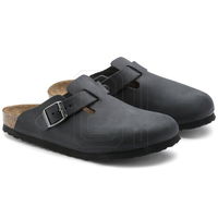 Klumpės Birkenstock Boston rudos spalvos kasdieniam avėjimui
