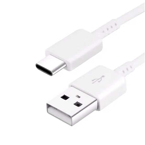 USB-A – USB-C baltas 1,5 m įkrovimo laidas