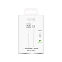 USB-C įkrovimo laidas 2 m ilgio, baltas, 10 W galios