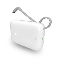 Išorinė baterija balta su integruotu USB-C laidu Puro Power Link 10 Plus