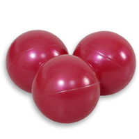 Vyno raudoni plastikiniai kamuoliukai sausam baseinui 50 vnt.