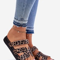 Moterynės leopardinės šlepetės su lipdukais Vinceza (BSB37612)