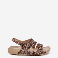Odinės moteriškos sandalės su leopardiniu raštu (BSB37736)