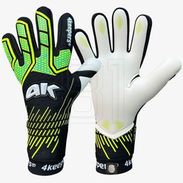 Vartininko pirštinės juodos su neoninėmis detalėmis 4Keepers