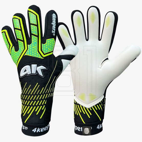 Vartininko pirštinės juodos su neoninėmis detalėmis 4Keepers