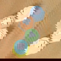 Medinė Montessori formų ir spalvų rūšiuoklė vaikams