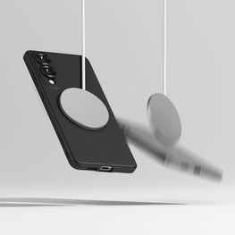 Magnetinis juodas dėklas Samsung Galaxy S25 Edge telefonui