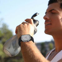 Pilkas nailoninis dirželis Apple Watch 44–49 mm laikrodžiui
