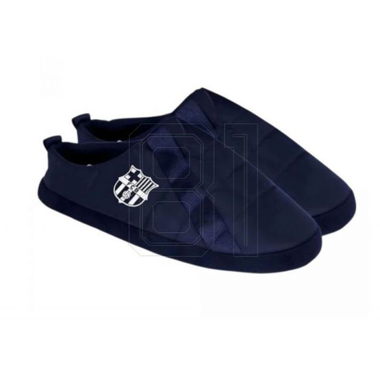 Vyriškos tamsiai mėlynos šlepetės namams su FC Barcelona logotipu (SW1523753)