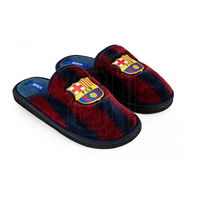 Vyriškos bordo šlepetės namams su FC Barcelona emblema (SW1523743)