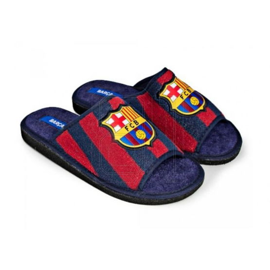 Vyriškos mėlynos šlepetės su FC Barcelona emblema namams (SW1523747)