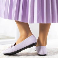 Mokasinai moterims violetiniai su grandinėle Primohurt
