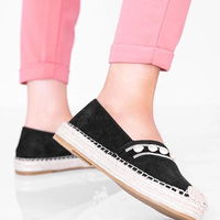 Moteriškos juodos espadrilės su kriauklelėmis Sea Side (PHT54773)