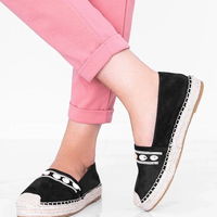 Moteriškos juodos espadrilės su kriauklelėmis Sea Side (PHT54773)