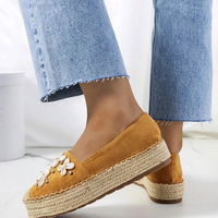 Moteriškos rudos espadrilės su platforma ir kriauklėmis Paffen (PHT55159)