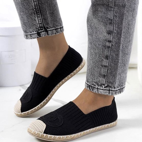 Moteriškos juodos megztos espadrilės vasarai Dean (PHT55130)