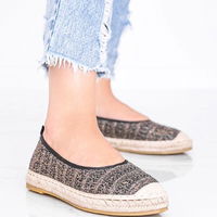 Laisvalaikio rudi espadriliai su auksine siūle Zoey (PHT54790)