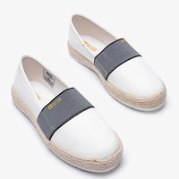 Moteriškos baltos drobinės espadrilės su platforma Big Star (PHT54812)