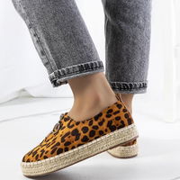 Moteriškos rudos espadrilės su leopardiniu raštu ir užtrauktuku Verneli (PHT55352)