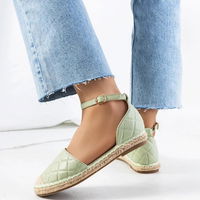 Moteriškos žalios vasarinės espadrilės su dirželiu Faiza (PHT55353)