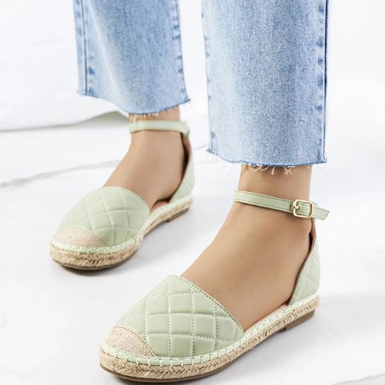 Moteriškos žalios vasarinės espadrilės su dirželiu Faiza (PHT55353)