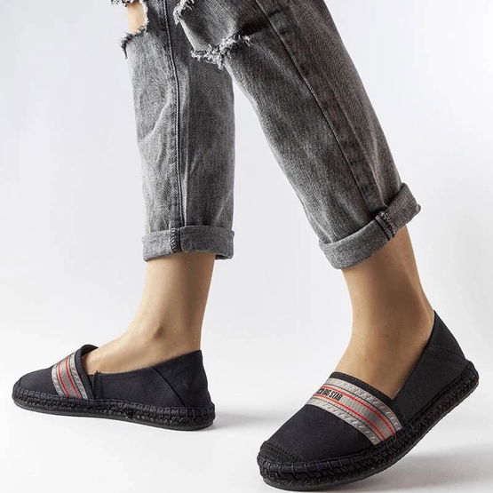 Moteriškos juodos espadrilės vasarai su guma Big Star (PHT57532)
