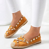 Moteriškos rudos espadrilės su papuošimais Chanou (PHT55231)