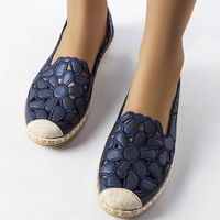Moteriškos tamsiai mėlynos vasarinės ažūrinės espadrilės Lamarre (PHT56856)