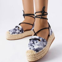Moteriškos juodos espadrilės su raišteliais ant platformos Duffet (PHT56778)