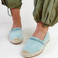 Moteriškos žalios espadrilės su cyrkoniais Abia (PHT59573)