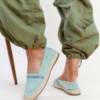 Moteriškos žalios espadrilės su cyrkoniais Abia (PHT59573)