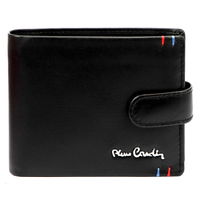 Vyriška juoda odinė piniginė su užsegimu Pierre Cardin (GG56263)
