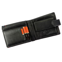 Vyriška juoda odinė piniginė su užsegimu Pierre Cardin (GG56269)
