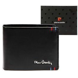 Vyriška juoda odinė piniginė su skyreliais Pierre Cardin (GG56264)