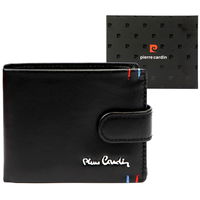 Vyriška juoda odinė piniginė su spaude Pierre Cardin (GG56265)