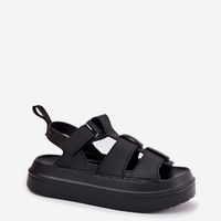 Moteriškos juodos platforminės basutės su lipdukais Step in Style (LKK213166)
