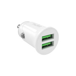 Automobilinis įkroviklis baltas 2x USB-A 10W Puro