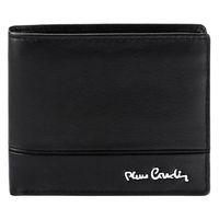 Odinė juoda piniginė su skyreliais Pierre Cardin (GG56256)