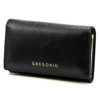 Odinė juoda piniginė su skyreliais Gregorio (GG52566)