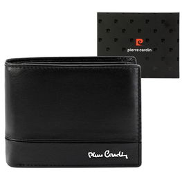Vyriška juoda odinė piniginė su skyreliais Pierre Cardin (GG56244)